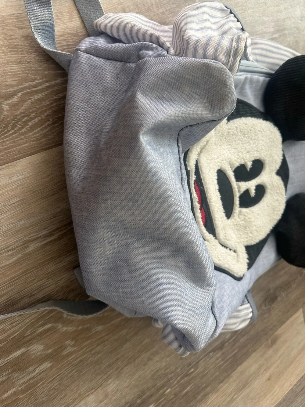Pottery Barn Kids light blue Mickey Face Backpack -